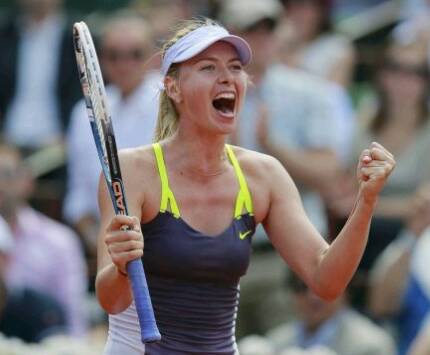 Maria Sjarapova juicht roland garros 2013