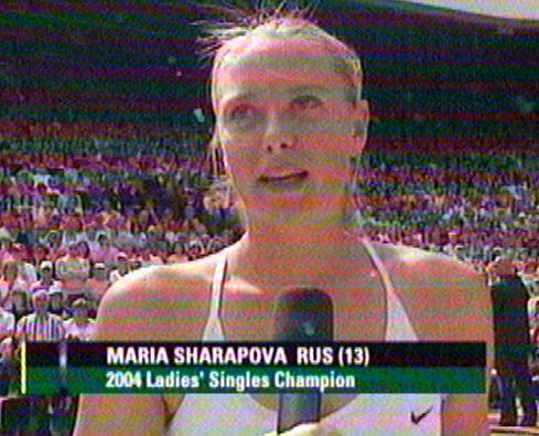 Maria Sharapova wins Wimbledon 2004